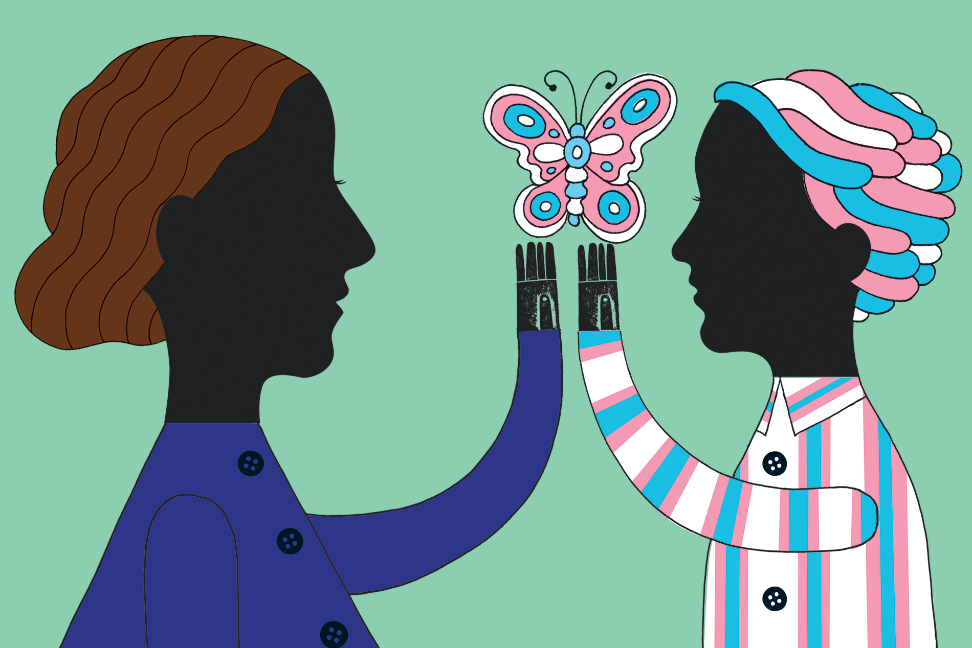 illustration of a parent and child communicating
